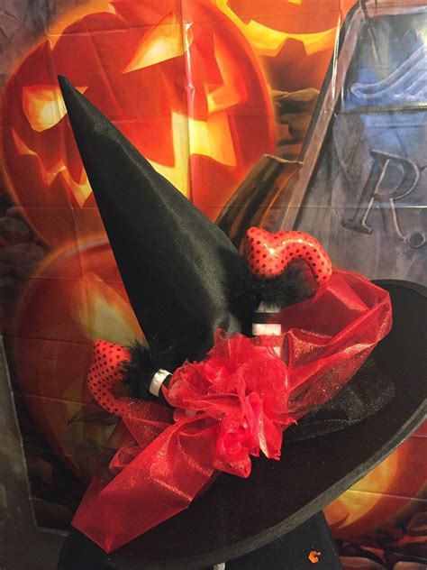 Noir and ruby witch hat